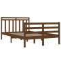 Estructura de cama madera maciza marrón miel 140x200 cm de vidaXL, Camas y somieres - Ref: Foro24-3105318, Precio: 149,57 €, ...