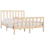 Solid wood bed frame 140x190 cm by vidaXL, Beds and slatted bases - Ref: Foro24-3105205, Price: 117,06 €, Discount: %