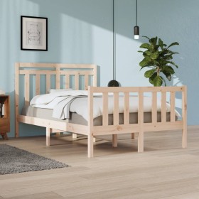 Estructura de cama madera maciza 120x190 cm de vidaXL, Camas y somieres - Ref: Foro24-3105350, Precio: 112,25 €, Descuento: %