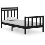 Estructura de cama individual madera maciza negra 90x190 cm de vidaXL, Camas y somieres - Ref: Foro24-3105349, Precio: 128,49...