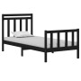 Estructura de cama individual madera maciza negra 90x190 cm de vidaXL, Camas y somieres - Ref: Foro24-3105349, Precio: 128,49...