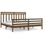 Estructura de cama madera maciza de pino marrón miel 200x200 cm de vidaXL, Camas y somieres - Ref: Foro24-3105338, Precio: 16...