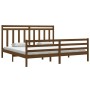 Estructura de cama madera maciza de pino marrón miel 200x200 cm de vidaXL, Camas y somieres - Ref: Foro24-3105338, Precio: 16...