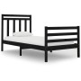 Estructura de cama madera maciza individual negra 75x190 cm de vidaXL, Camas y somieres - Ref: Foro24-3105279, Precio: 99,99 ...