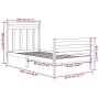 Estructura de cama madera maciza marrón miel 100x200 cm de vidaXL, Camas y somieres - Ref: Foro24-3105308, Precio: 120,23 €, ...