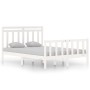 White solid wood bed frame 140x200 cm by vidaXL, Beds and slatted bases - Ref: Foro24-3105361, Price: 130,10 €, Discount: %