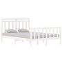 White solid wood bed frame 140x200 cm by vidaXL, Beds and slatted bases - Ref: Foro24-3105361, Price: 130,10 €, Discount: %