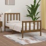 Honey brown solid wood single bed frame 90x190 cm by vidaXL, Beds and slatted bases - Ref: Foro24-3105193, Price: 142,45 €, D...