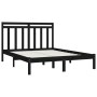 Estructura de cama madera maciza negra King Size 150x200 cm de vidaXL, Camas y somieres - Ref: Foro24-3105259, Precio: 164,96...