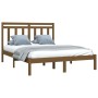 Estructura de cama doble madera maciza marrón miel 120x190 cm de vidaXL, Camas y somieres - Ref: Foro24-3105223, Precio: 124,...