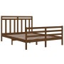 Estructura de cama madera maciza King marrón miel 150x200 cm de vidaXL, Camas y somieres - Ref: Foro24-3105323, Precio: 148,2...