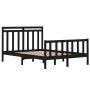 Estructura de cama de madera maciza negra 140x190 cm de vidaXL, Camas y somieres - Ref: Foro24-3105364, Precio: 172,50 €, Des...