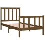 Estructura cama individual madera maciza marrón miel 75x190 cm de vidaXL, Camas y somieres - Ref: Foro24-3105188, Precio: 104...