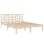 Solid pine wood bed frame 120x200 cm by vidaXL, Beds and slatted bases - Ref: Foro24-3105400, Price: 104,05 €, Discount: %