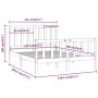 Estructura de cama doble madera maciza negra 135x190 cm de vidaXL, Camas y somieres - Ref: Foro24-3105204, Precio: 167,57 €, ...