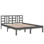 Gray solid wood bed frame 160x200 cm by vidaXL, Beds and slatted bases - Ref: Foro24-3105417, Price: 154,54 €, Discount: %