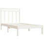 Solid white pine wood bed frame 100x200 cm by vidaXL, Beds and slatted bases - Ref: Foro24-3105241, Price: 100,99 €, Discount: %