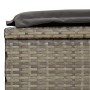 Lounger with folding awning gray synthetic rattan 213x63x97cm by vidaXL, Loungers - Ref: Foro24-319639, Price: 230,80 €, Disc...