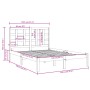 Estructura de cama de madera maciza blanca 140x190 cm de vidaXL, Camas y somieres - Ref: Foro24-3105451, Precio: 127,04 €, De...