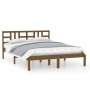 Estructura de cama madera maciza de pino marrón miel 200x200 cm de vidaXL, Camas y somieres - Ref: Foro24-3105428, Precio: 16...