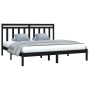 Estructura de cama madera maciza negro Supe King 180x200 cm de vidaXL, Camas y somieres - Ref: Foro24-3105269, Precio: 196,27...