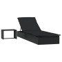 1 pc sun lounger with black synthetic rattan table by vidaXL, Loungers - Ref: Foro24-319634, Price: 181,99 €, Discount: %