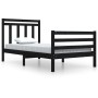 Estructura de cama madera maciza negra 100x200 cm de vidaXL, Camas y somieres - Ref: Foro24-3105309, Precio: 118,40 €, Descue...