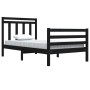 Estructura de cama madera maciza negra 100x200 cm de vidaXL, Camas y somieres - Ref: Foro24-3105309, Precio: 118,40 €, Descue...