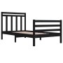 Estructura de cama madera maciza negra 100x200 cm de vidaXL, Camas y somieres - Ref: Foro24-3105309, Precio: 118,40 €, Descue...