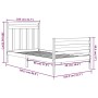 Estructura de cama madera maciza negra 100x200 cm de vidaXL, Camas y somieres - Ref: Foro24-3105309, Precio: 118,40 €, Descue...