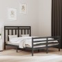 Solid gray pine wood bed frame 160x200 cm by vidaXL, Beds and slatted bases - Ref: Foro24-3105327, Price: 149,33 €, Discount: %