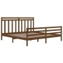 Estructura cama madera maciza marrón miel Super King 180x200 cm de vidaXL, Camas y somieres - Ref: Foro24-3105333, Precio: 18...