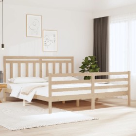 Estructura de cama madera maciza 180x200 cm de vidaXL, Camas y somieres - Ref: Foro24-3105330, Precio: 144,99 €, Descuento: %