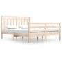 Solid wood bed frame 140x200 cm by vidaXL, Beds and slatted bases - Ref: Foro24-3105315, Price: 117,99 €, Discount: %