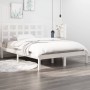 Estructura de cama de madera maciza blanca 140x200 cm de vidaXL, Camas y somieres - Ref: Foro24-3105471, Precio: 121,77 €, De...