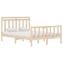 Estructura de cama madera maciza negra 120x190 cm de vidaXL, Camas y somieres - Ref: Foro24-3105354, Precio: 164,41 €, Descue...