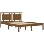 Estructura de cama madera maciza marrón miel 160x200 cm de vidaXL, Camas y somieres - Ref: Foro24-3105548, Precio: 175,51 €, ...