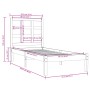 Estructura de cama madera maciza de pino negra 90x200 cm de vidaXL, Camas y somieres - Ref: Foro24-3105459, Precio: 98,87 €, ...