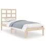 Solid wood bed frame 100x200 cm by vidaXL, Beds and slatted bases - Ref: Foro24-3105460, Price: 86,14 €, Discount: %