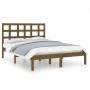 Estructura de cama madera maciza de pino marrón miel 200x200 cm de vidaXL, Camas y somieres - Ref: Foro24-3105493, Precio: 15...