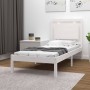 Solid white pine wood bed frame 90x200 cm by vidaXL, Beds and slatted bases - Ref: Foro24-3105521, Price: 94,23 €, Discount: %