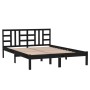 Estructura de cama madera maciza negra King Size 150x200 cm de vidaXL, Camas y somieres - Ref: Foro24-3105414, Precio: 176,58...