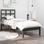 Estructura de cama madera maciza de pino gris 90x200 cm de vidaXL, Camas y somieres - Ref: Foro24-3105457, Precio: 98,30 €, D...