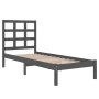 Estructura de cama madera maciza de pino gris 90x200 cm de vidaXL, Camas y somieres - Ref: Foro24-3105457, Precio: 98,30 €, D...