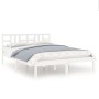 Estructura de cama madera maciza blanco Supe King 180x200 cm de vidaXL, Camas y somieres - Ref: Foro24-3105421, Precio: 146,2...