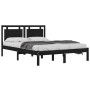 Black solid wood bed frame Super King 180x200 cm by vidaXL, Beds and slatted bases - Ref: Foro24-3105554, Price: 182,20 €, Di...