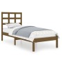 Solid pine wood bed frame honey brown 90x200 cm by vidaXL, Beds and slatted bases - Ref: Foro24-3105458, Price: 105,28 €, Dis...