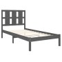 Estructura de cama madera maciza de pino gris 90x200 cm de vidaXL, Camas y somieres - Ref: Foro24-3105587, Precio: 105,09 €, ...