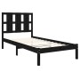 Solid black pine wood bed frame 100x200 cm by vidaXL, Beds and slatted bases - Ref: Foro24-3105594, Price: 126,99 €, Discount: %