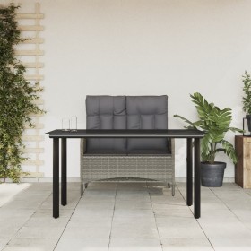 Garten-Essgruppe 2-teilig mit Kissen aus grauem synthetischem Rattan von vidaXL, Gartensets - Ref: Foro24-3203505, Preis: 248...